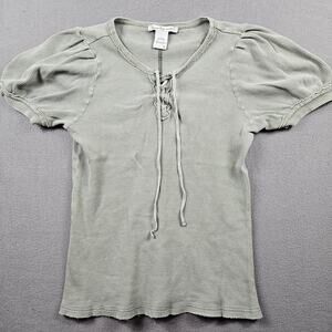 American Rag Puffy Shirt Waffle Knit Girls Large Cottagecore Fairy